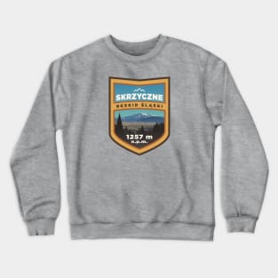 Skrzyczne Mountain, Beskid Śląski - Poland badge Crewneck Sweatshirt